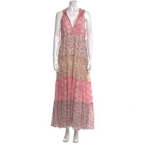 Saylor Pink Printed Tiered Maxi Dress - Lightweight Summer Style